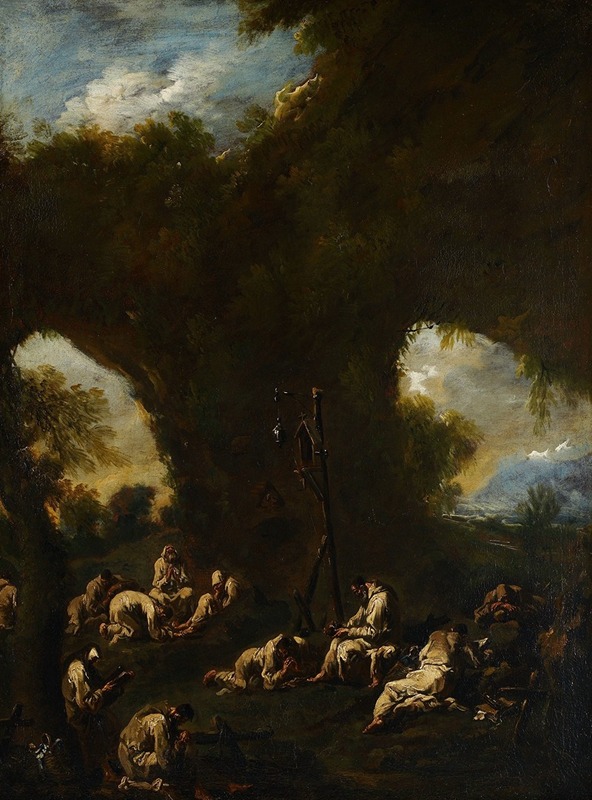Alessandro Magnasco - Monks Praying in a Grotto