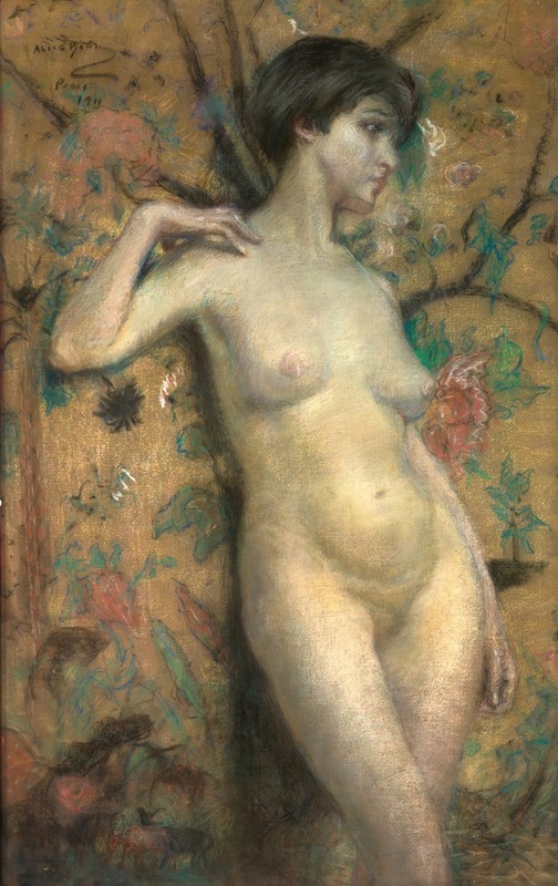 Alice Pike Barney - Nude against Screen
