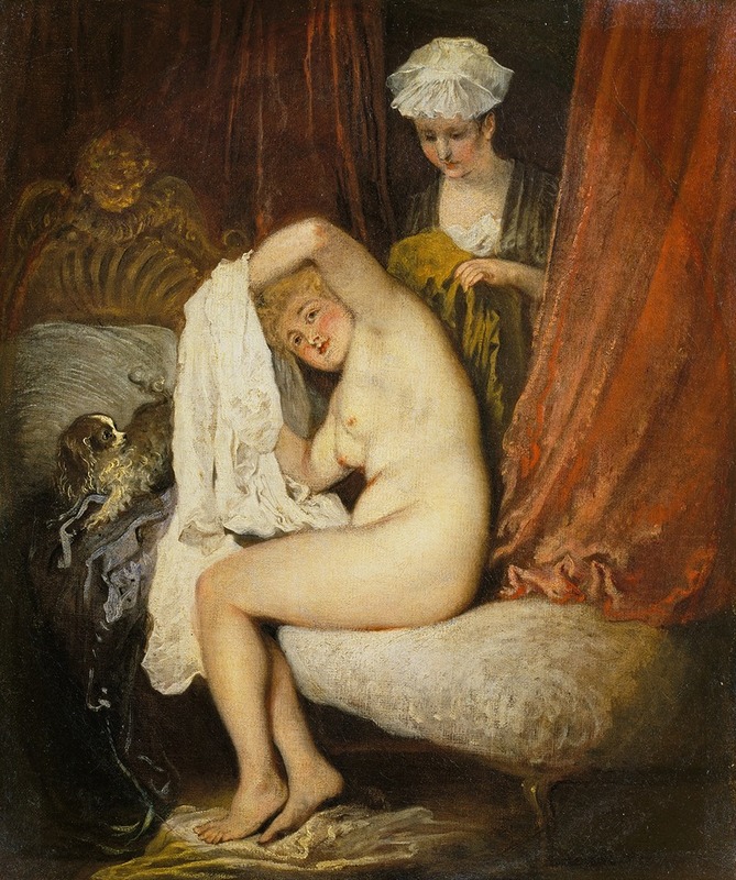Jean-Antoine Watteau - A Woman at Her Toilet