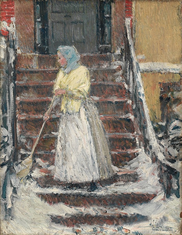 Childe Hassam - Sweeping Snow