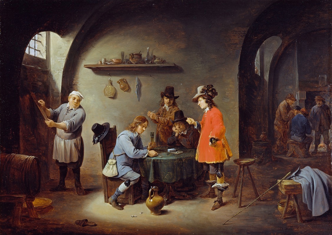 David Teniers The Younger - Gambling Scene at an Inn