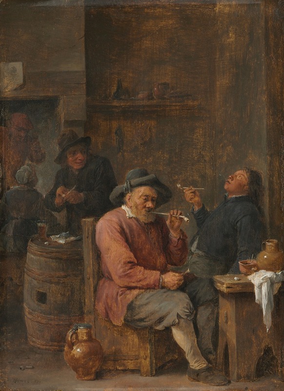 David Teniers The Younger - Peasants Smoking in an Inn