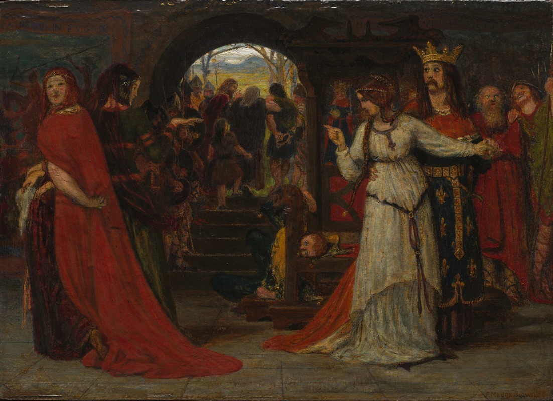 Ford Madox Brown - Cordelia Parting from her Sisters