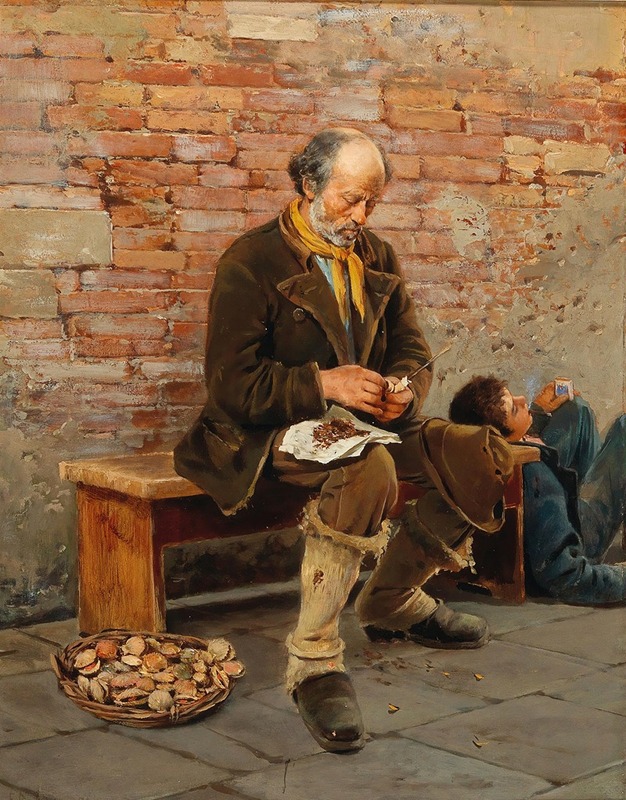 Franz Leo Ruben - Mussel Seller Taking a Break