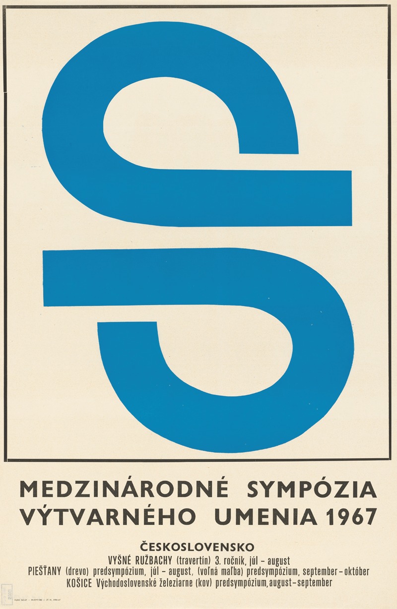 Anonymous - Medzinárodné sympóziá výtvarného umenia 1967 Československo