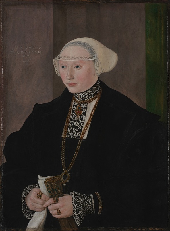 Hans Mielich - Portrait of Maria Kitscher, Frau von Freyberg