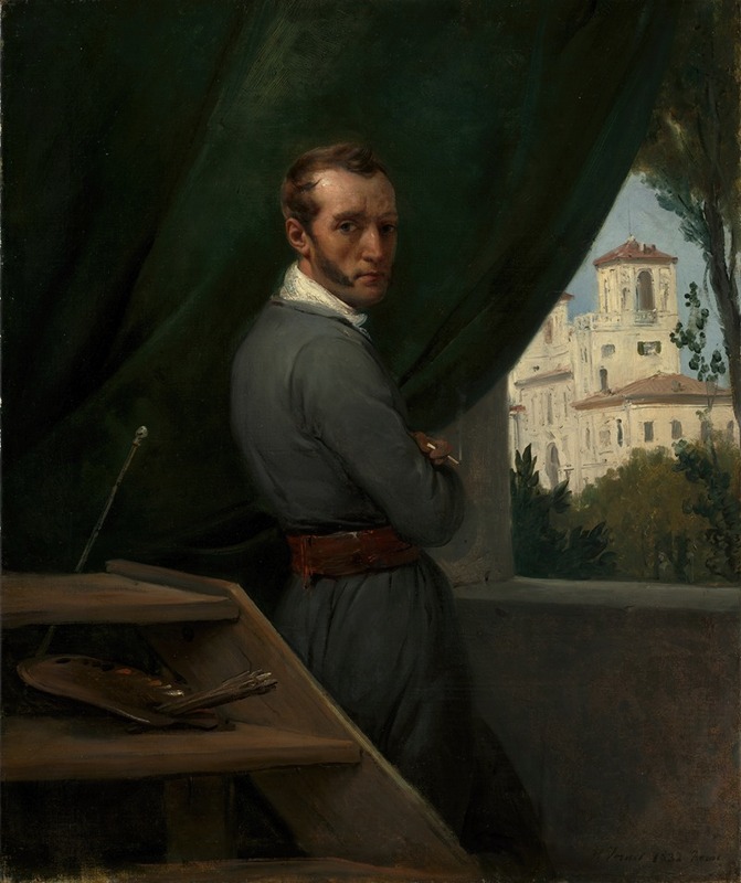 Horace Vernet - Self-Portrait in Rome