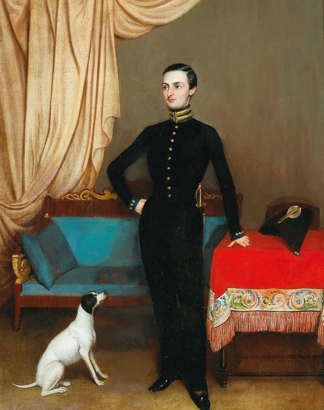 J. Sidko - Portrait of a Law Student at the University of St Petersburg with a Dog