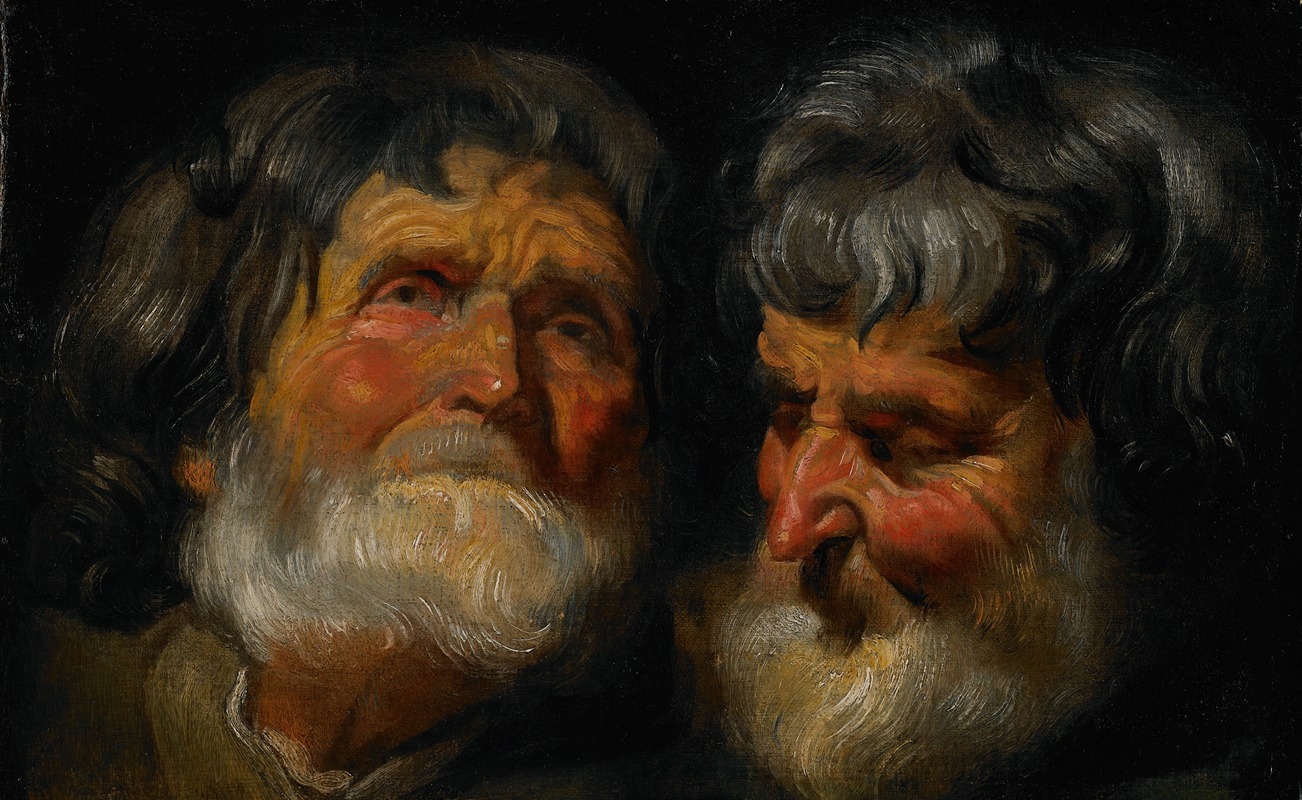 Jacob Jordaens - Two Studies of the Head of an Old Man
