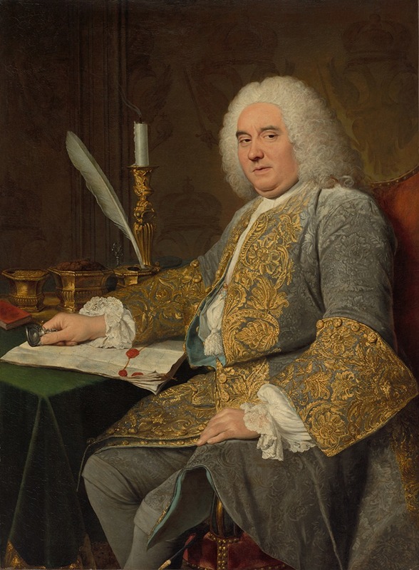 Jacques-André-Joseph Aved - Portrait of Jean-Gabriel du Theil at the Signing of the Treaty of Vienna