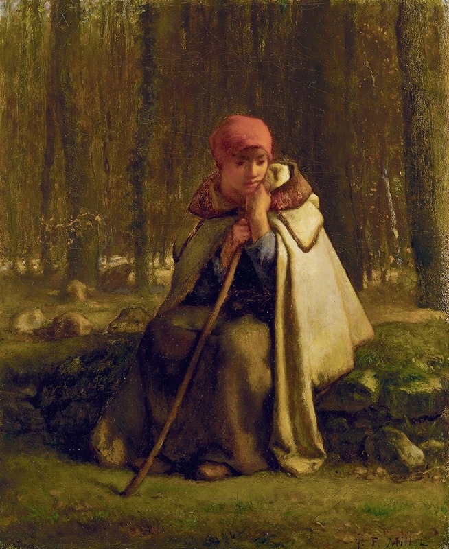 Jean-François Millet - Seated Shepherdess