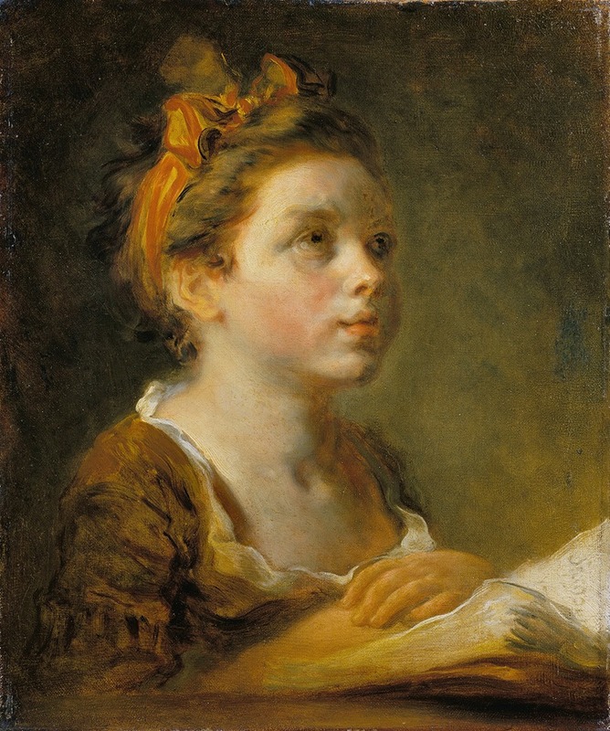 Jean-Honoré Fragonard - Girl reading a book