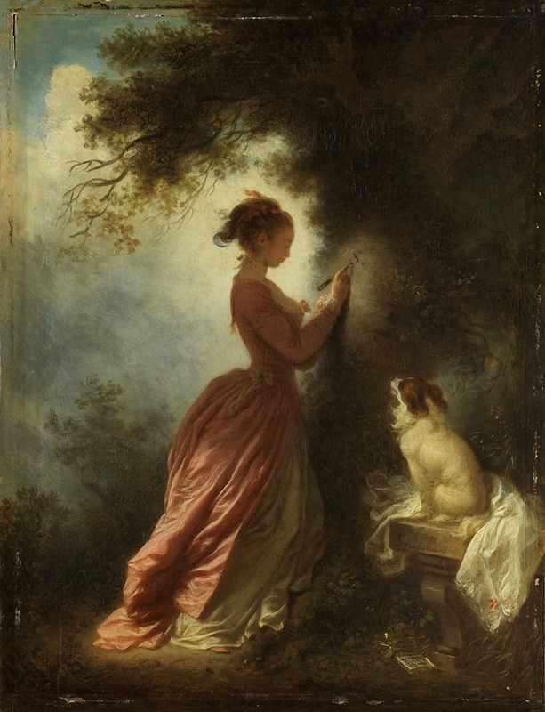 Jean-Honoré Fragonard - Le chiffre d’amour (The Souvenir)