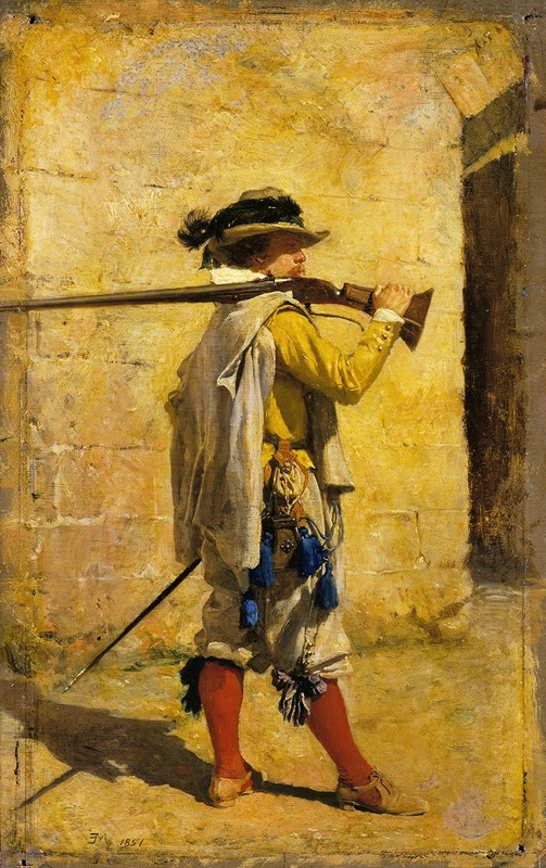 Ernest Meissonier - A Sentinel; Time of Louis XIII