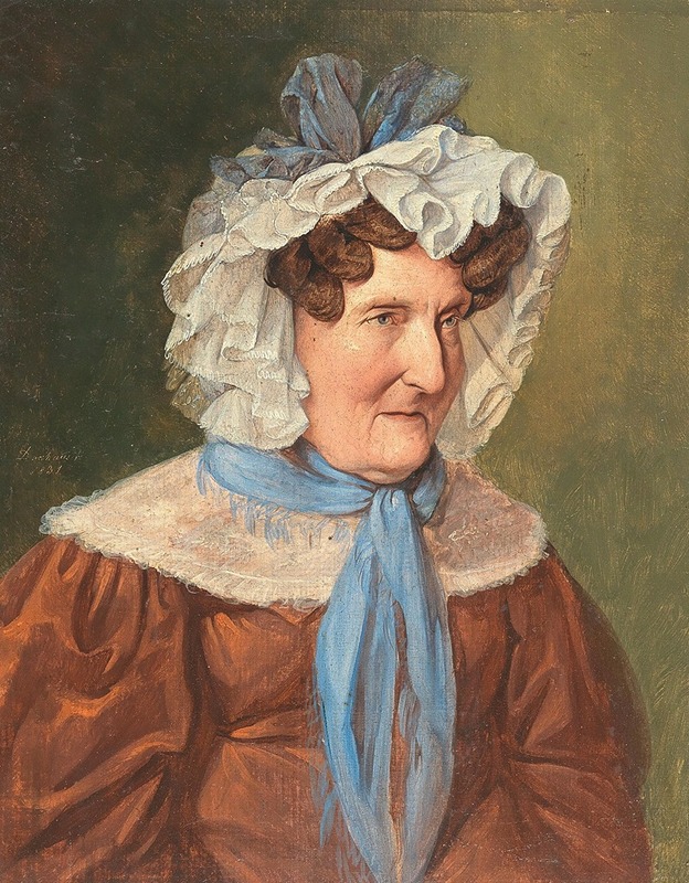 Josef Danhauser - Dame with Lace Bonnet (Portrait of Frau Drexler)