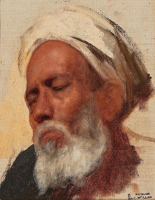 Leopold Carl Müller - Study of a Head (Market in Cairo, Belvedere)