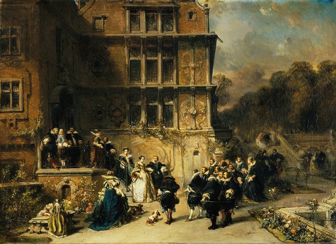 Eugène Isabey - Court Reception at a Château