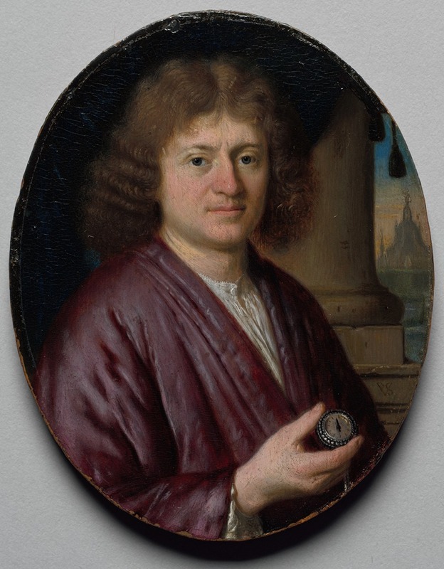 Pieter Cornelisz van Slingelandt - Portrait of a Man Holding a Watch