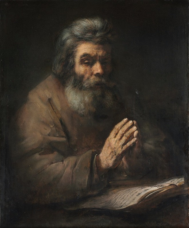 Rembrandt van Rijn - An Elderly Man in Prayer