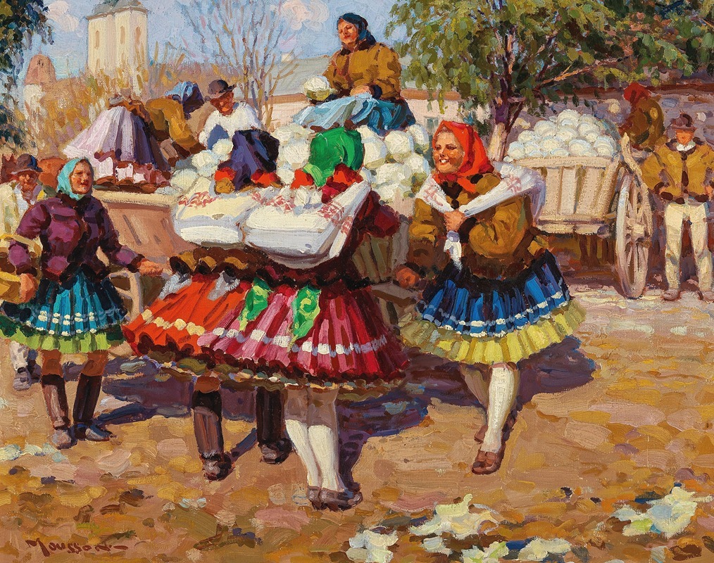 Jozef Teodor Mousson - Market Day in Michalovce