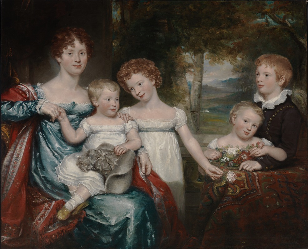 Anonymous - Mrs. Hawkins and Family (Copy after Sir William Beechey)