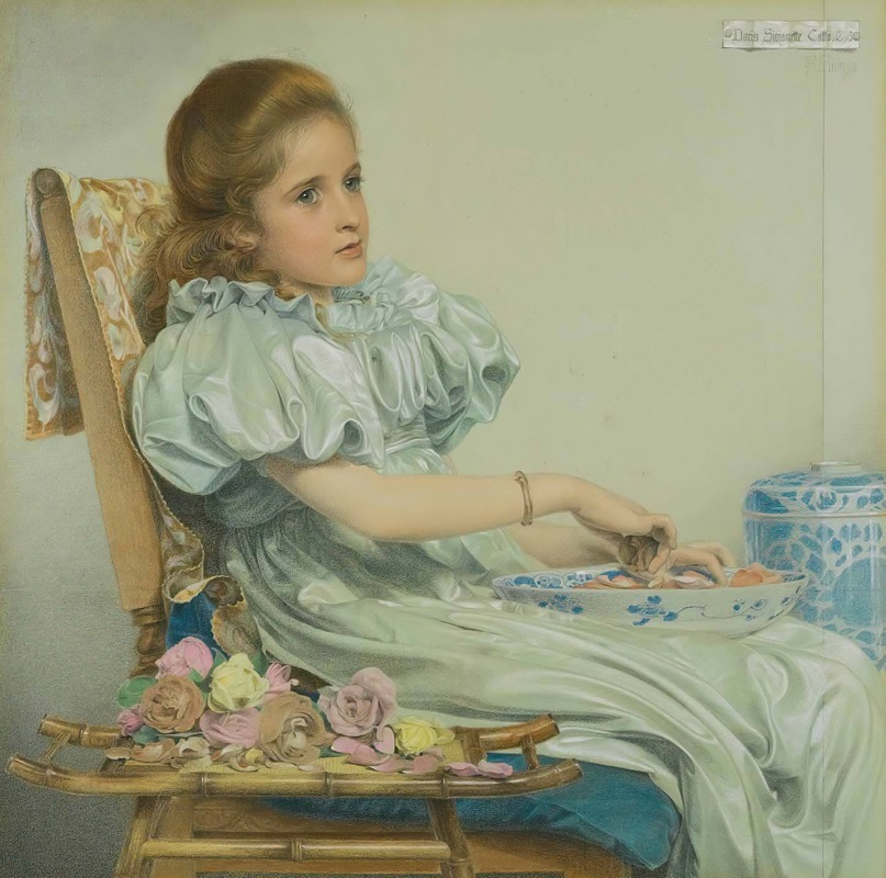 Frederick Sandys - Portrait Of Miss Doris Simonette Catto