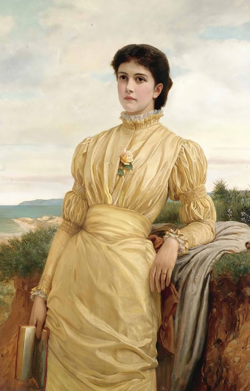 Charles Edward Perugini - The Lady In The Yellow Dress