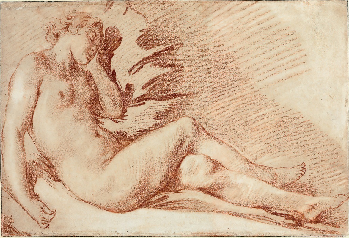François Boucher - A reclining female nude