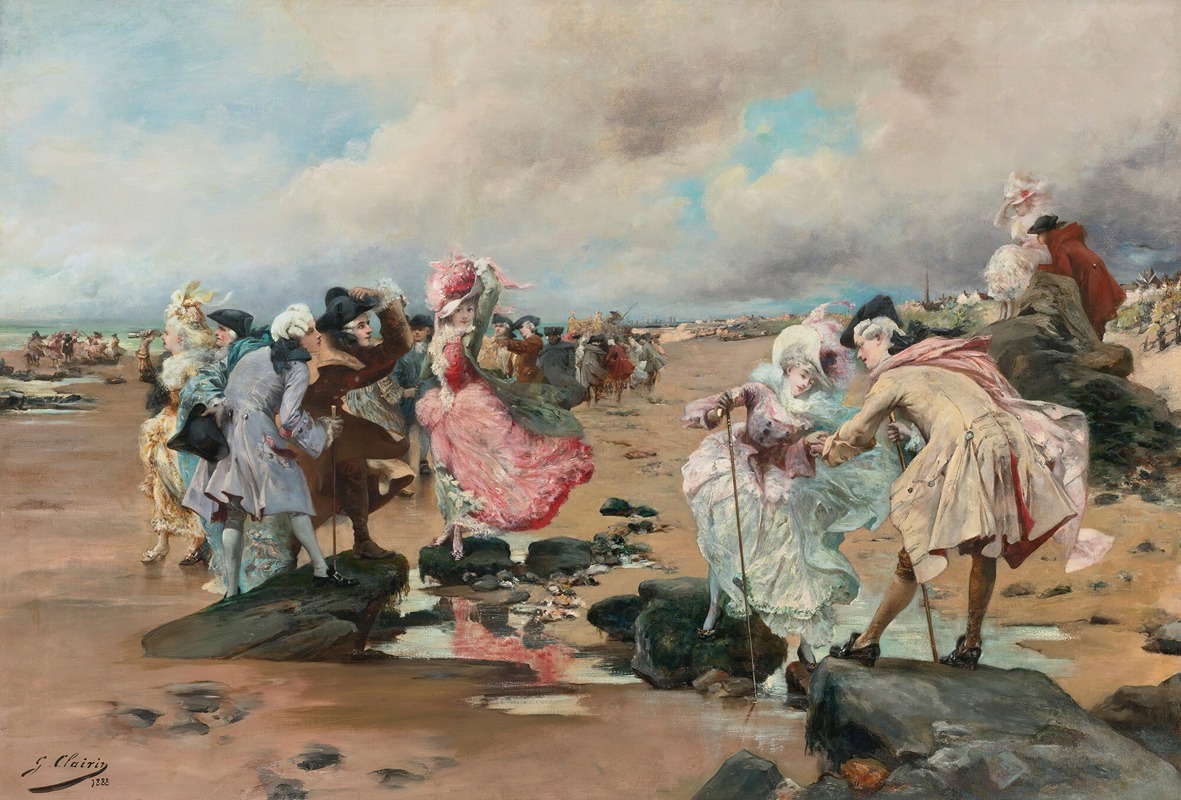Georges Jules Victor Clairin - A Sunday At The Seaside