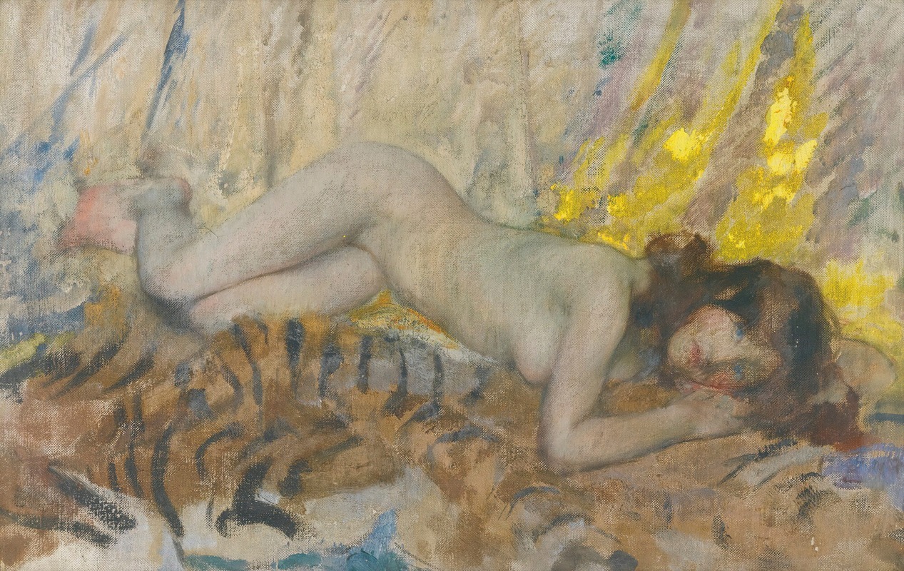 James Jebusa Shannon - Nude On A Tiger Skin