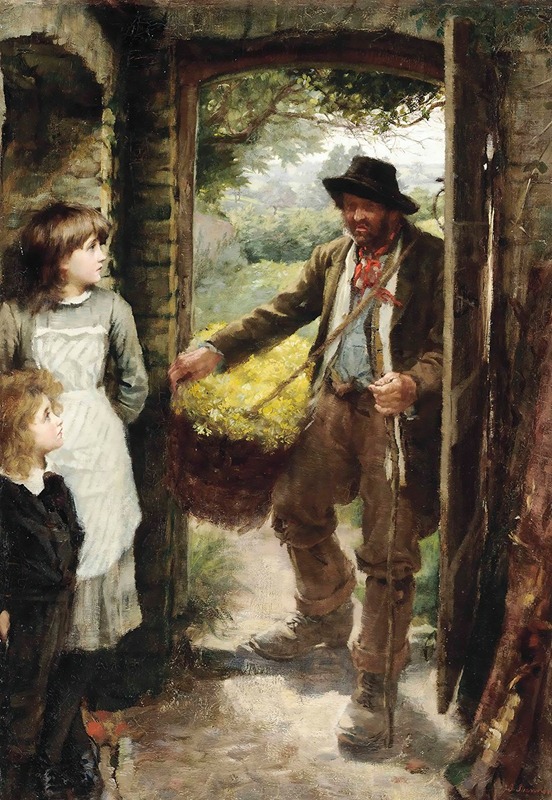 James Jebusa Shannon - The cowslip gatherer