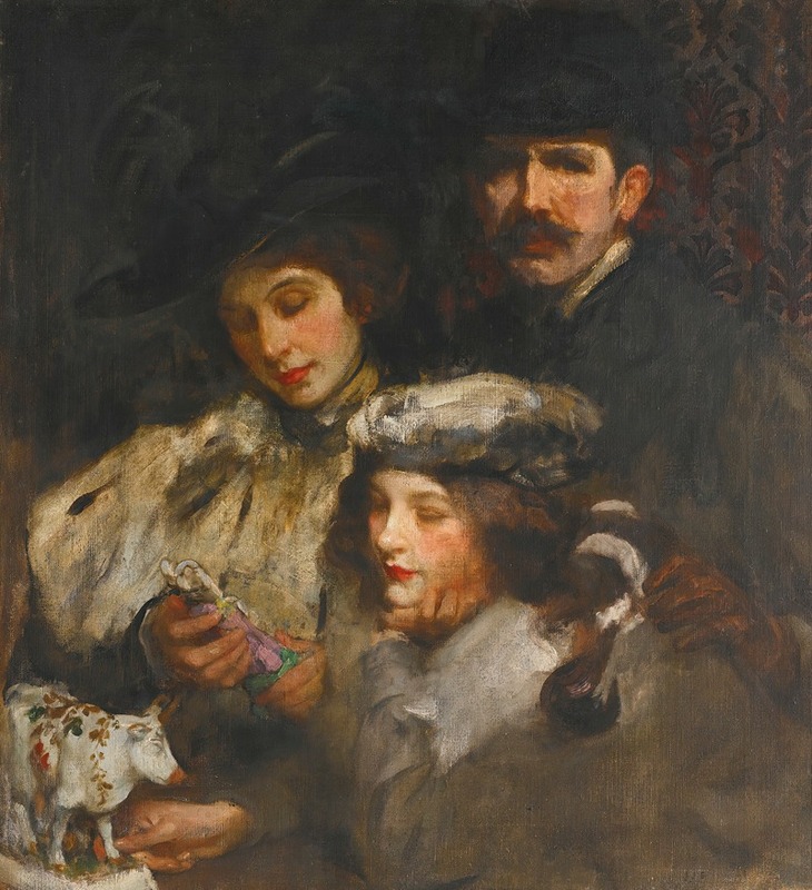 James Jebusa Shannon - The Painter, His Wife And Daughter
