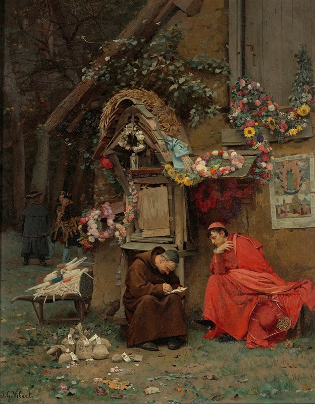 Jehan Georges Vibert - Adding Up The Donations