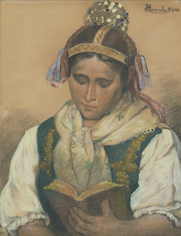 Jozef Hanula - Reading in traditional costume