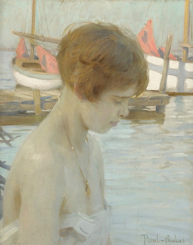 Paul Émile Chabas - Young Girl At The Harbor