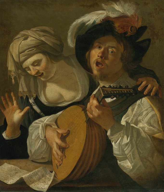 Studio of Dirck van Baburen - A Duet