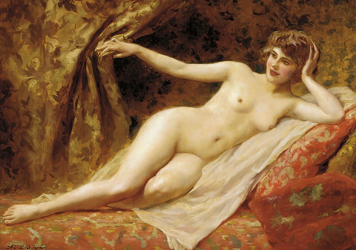 Abel Dominique Boye - A reclining female nude