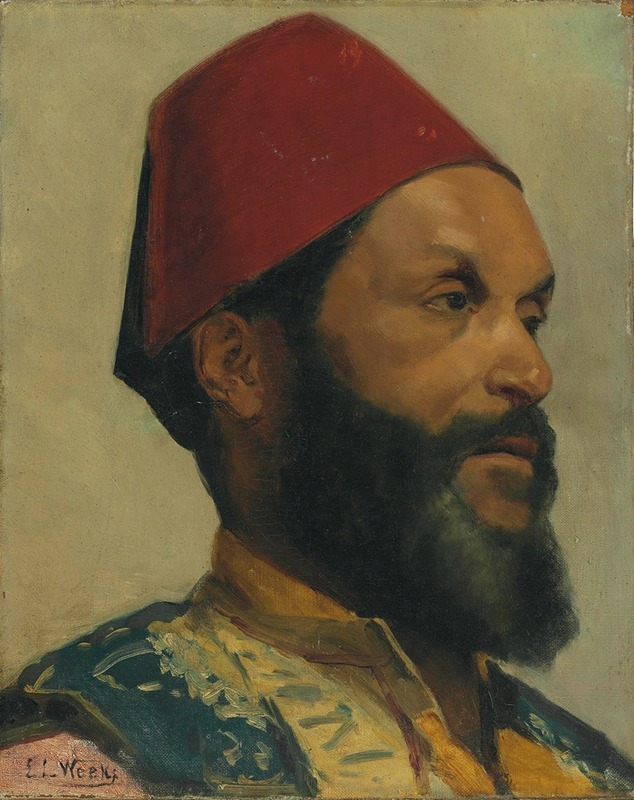 Edwin Lord Weeks - Portrait of a Turkish Man