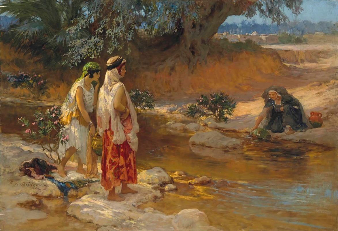 Frederick Arthur Bridgman - On the Banks of the Wadi