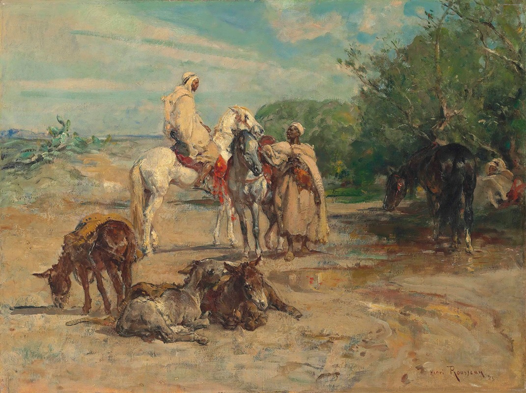 Henri Émilien Rousseau - Arabs on horseback