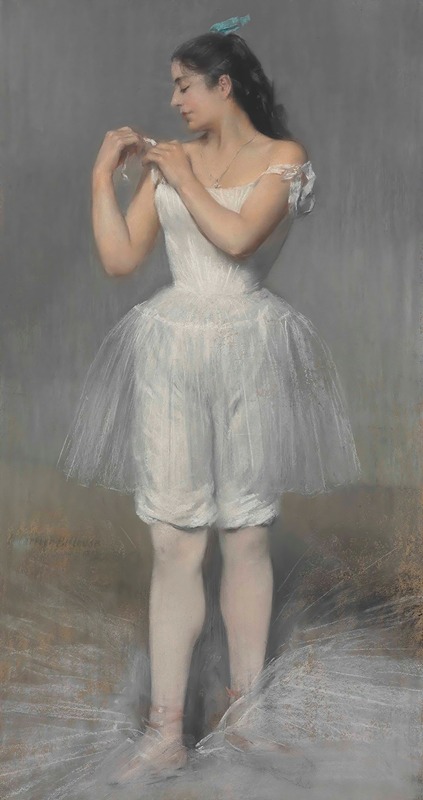 Pierre Carrier-Belleuse - Ballerina adjusting her Shoulder Strap