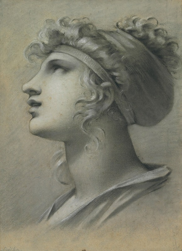 Head of a muse by Pierre-Paul Prud'hon - Artvee