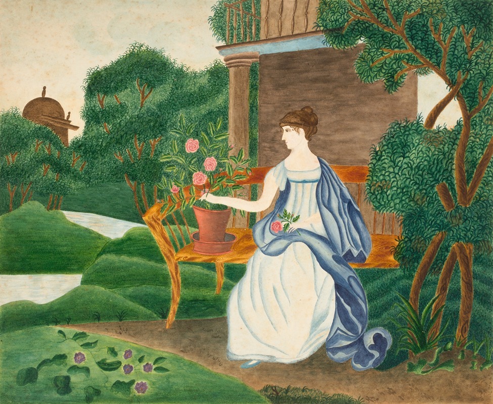 Sarah P. Wells - Woman In A Garden