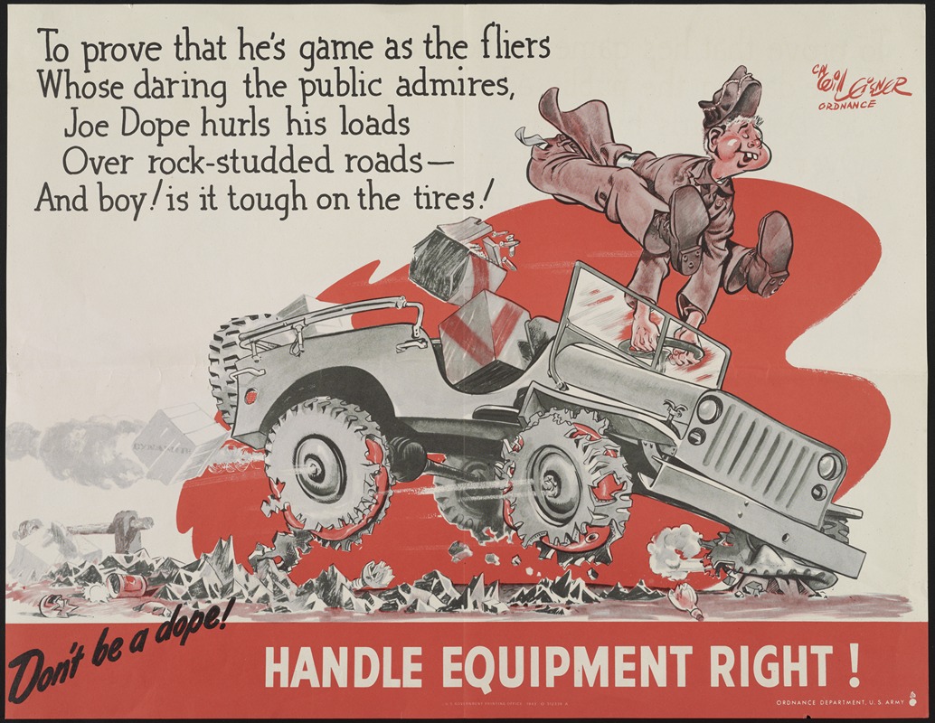 Will Eisner - Don’t be a dope! Handle equipment right