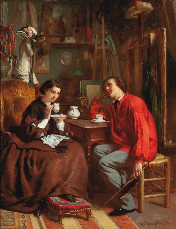 Victor de Bornschlegel - Tea Time In The Artist’s Studio