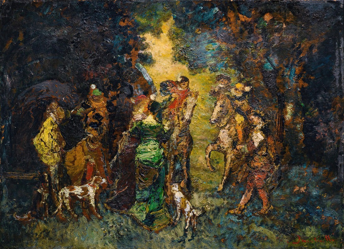 Adolphe Monticelli - The Hunting Meeting