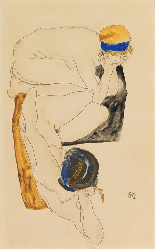 Egon Schiele - Two Reclining Figures