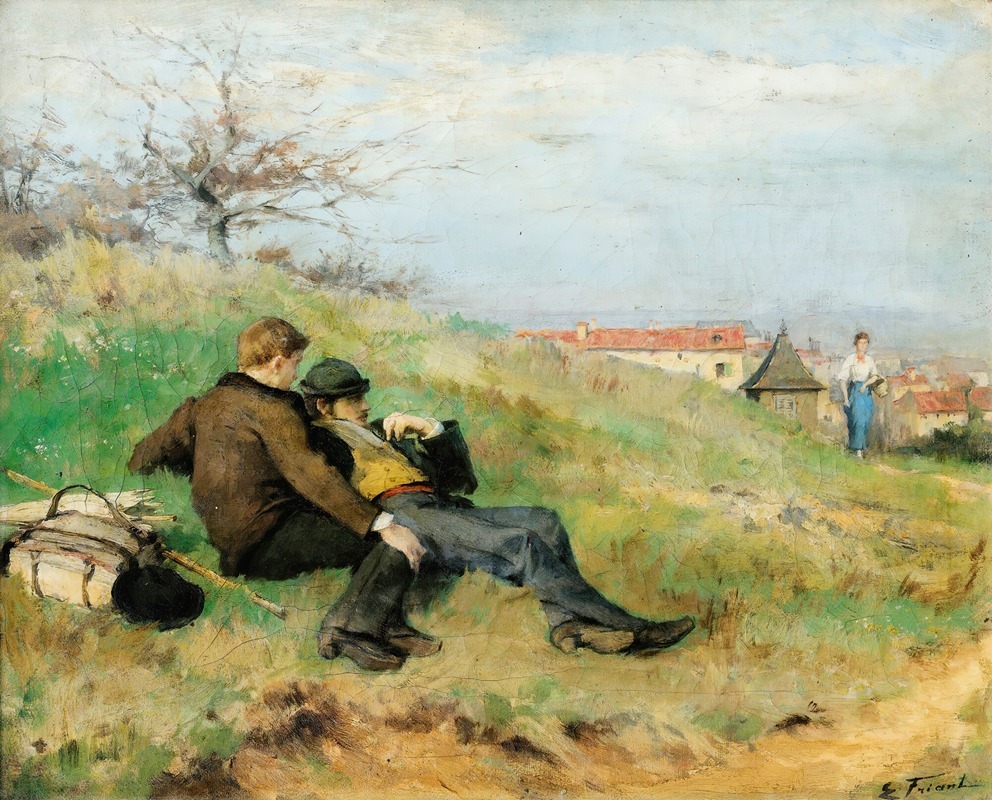 Émile Friant - Mathias Schif And Camille Martin Sitting In The Countryside