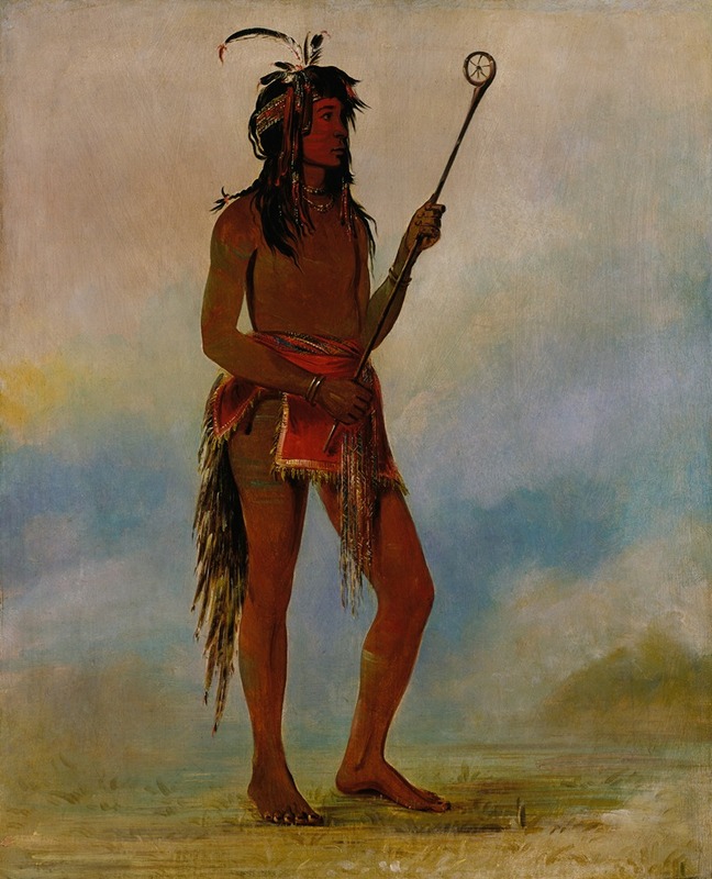 George Catlin - Ah-Nó-Je-Nahge, He Who Stands On Both Sides, a Distinguished Ball Player