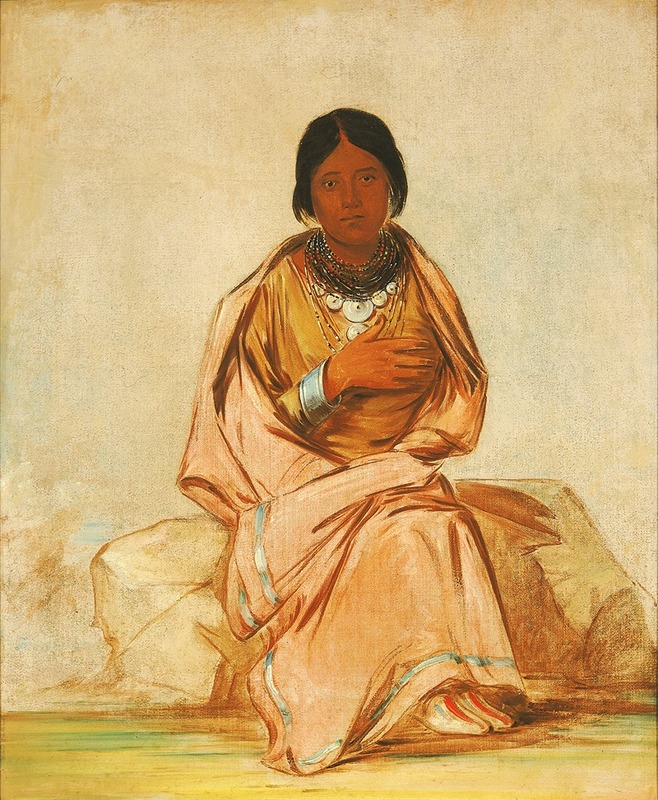 George Catlin - Chee-A-Ex-E-Co, Daughter of Deer Without a Heart